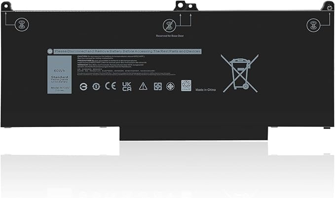 MXV9V Replacement Laptop Battery for Dell Latitude 5300 E5300 5310 E5310, Inspiron 7300 E7300 7400 E7400 7306 Series, P96G P97G P99G P100G MXV9V 5VC2M 05VC2M 829MX 0829MX 7.6V 60Wh